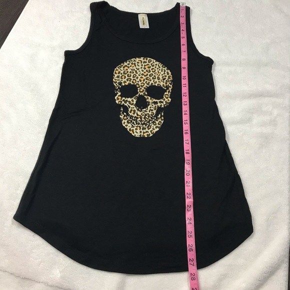 Leopard Print Sugar Skull Tank Top - Picture 9 of 12